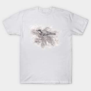 Coal tit - Inktober T-Shirt